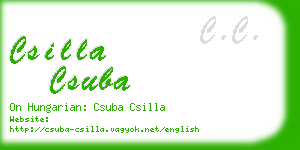 csilla csuba business card